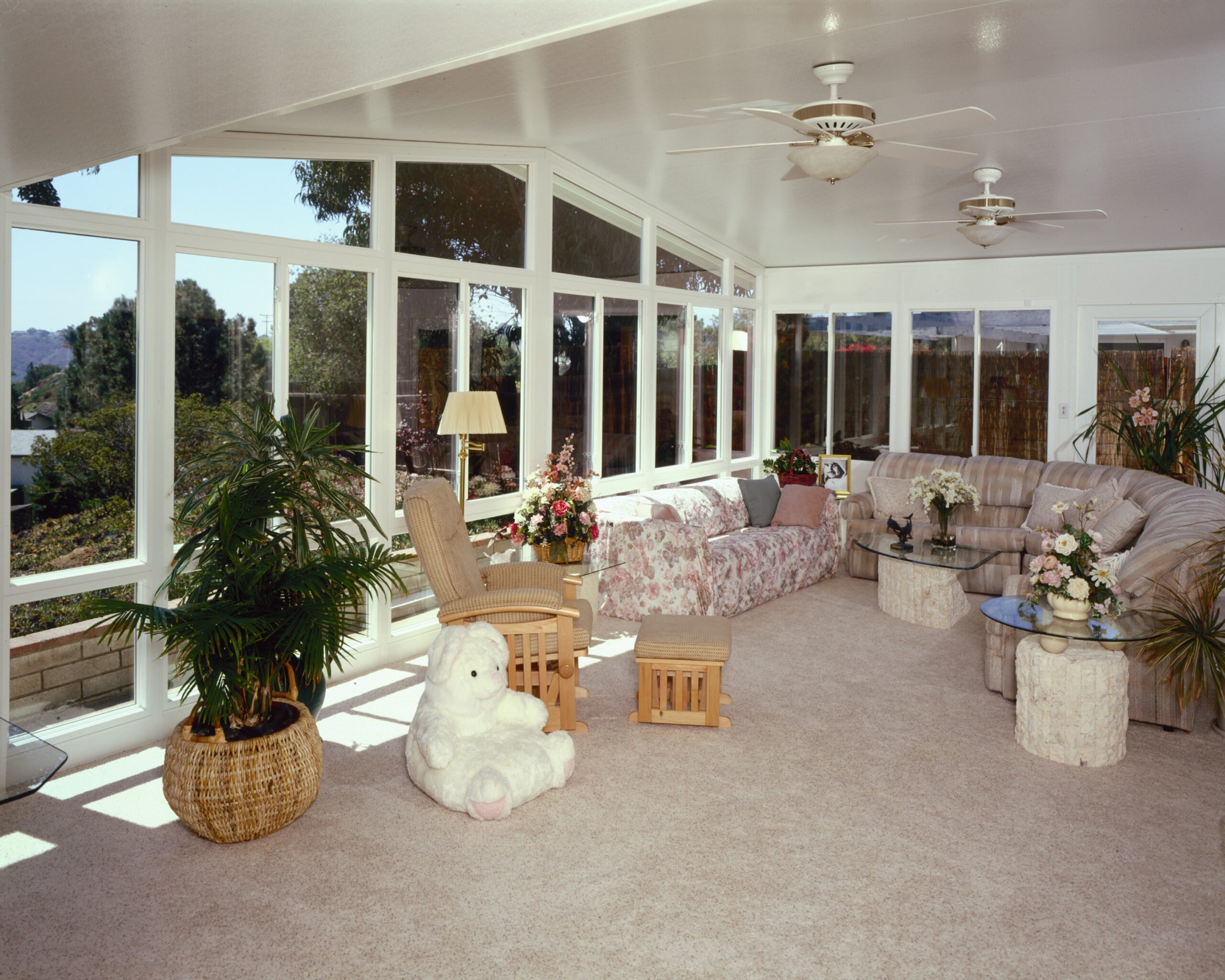 Interior shot of sunroom